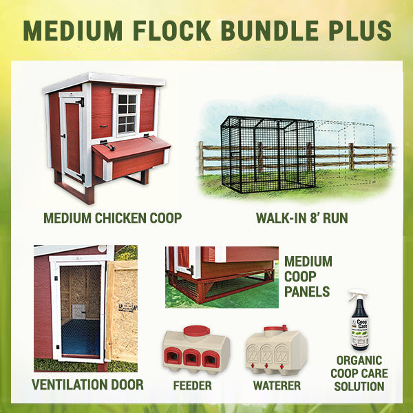OverEZ Chicken Coop Medium Flock Bundle Plus