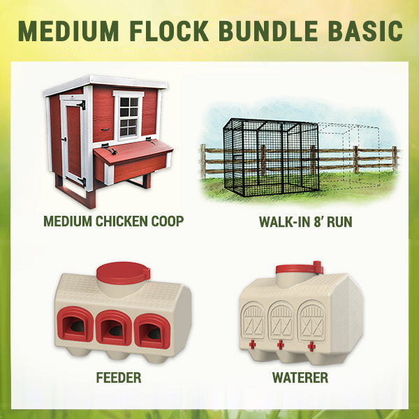 OverEZ Chicken Coop Medium Flock Bundle Basic