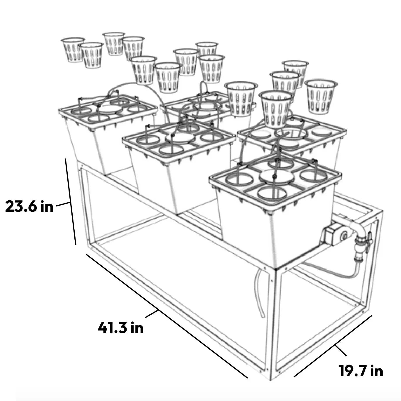 NatureTech - Tobato 5 – Dutch Bucket Hydroponic Growing System